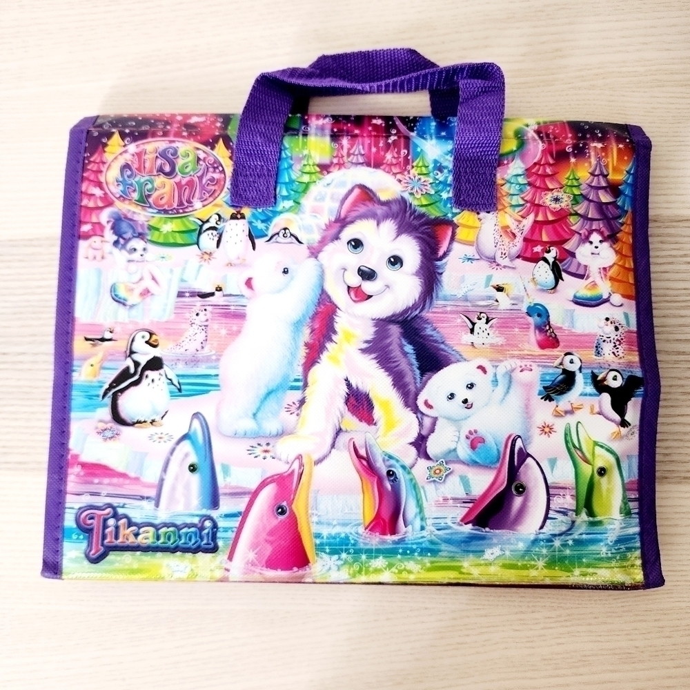 Lisa Frank Tri Fold Portfolio Art Sticker Case